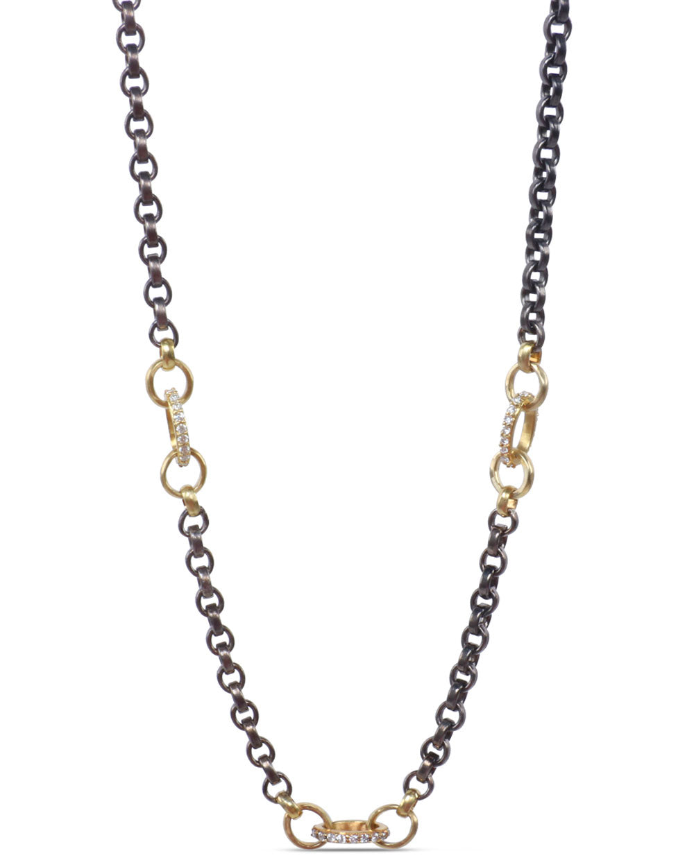 Rolo Two Tone Chain Necklace