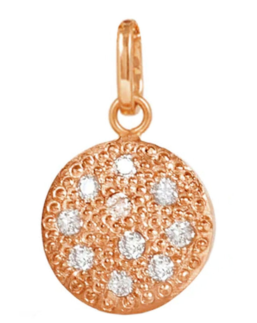 Rose Gold Scattered Diamond Mini Pendant
