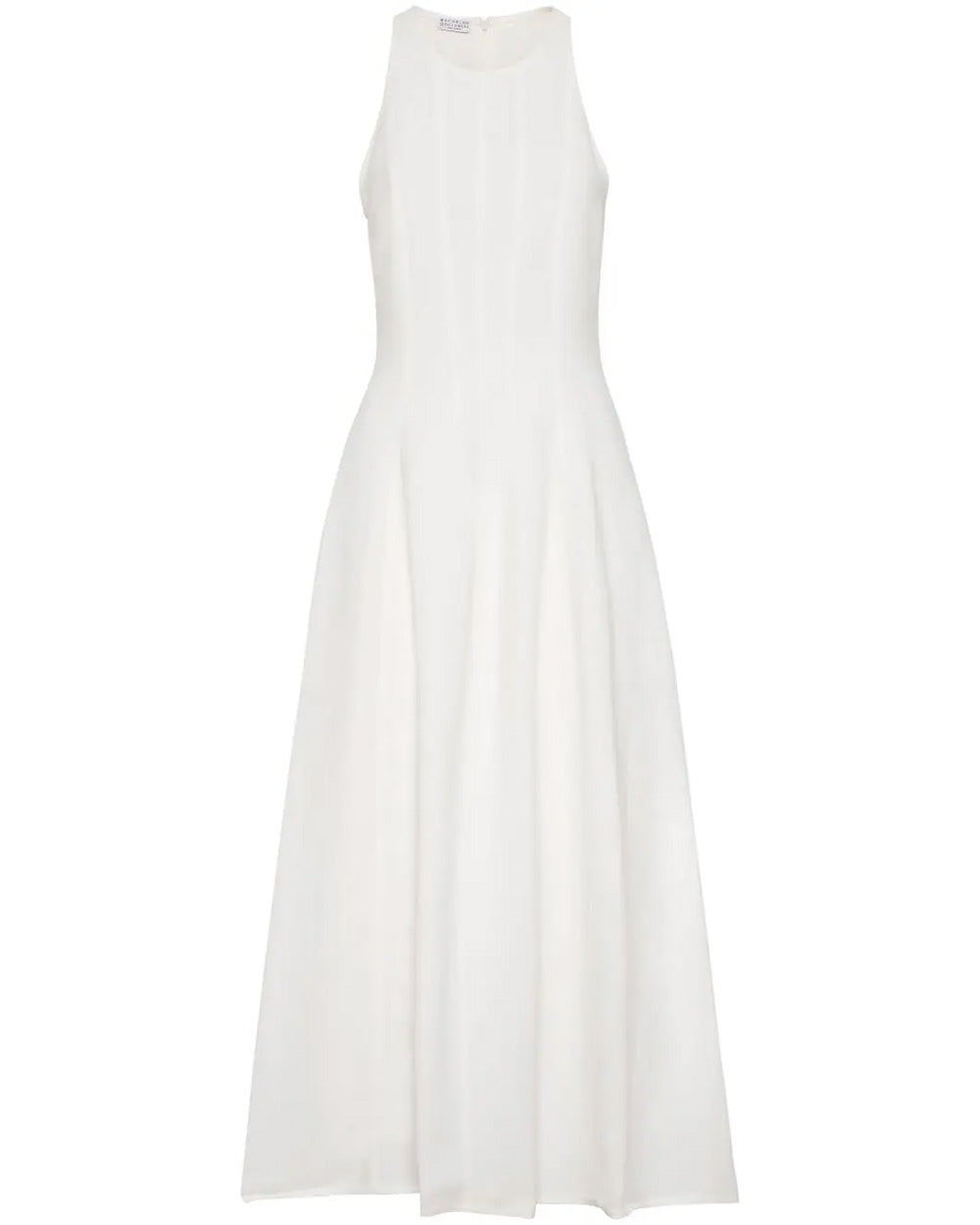 Natural Linen Structured Maxi Dress