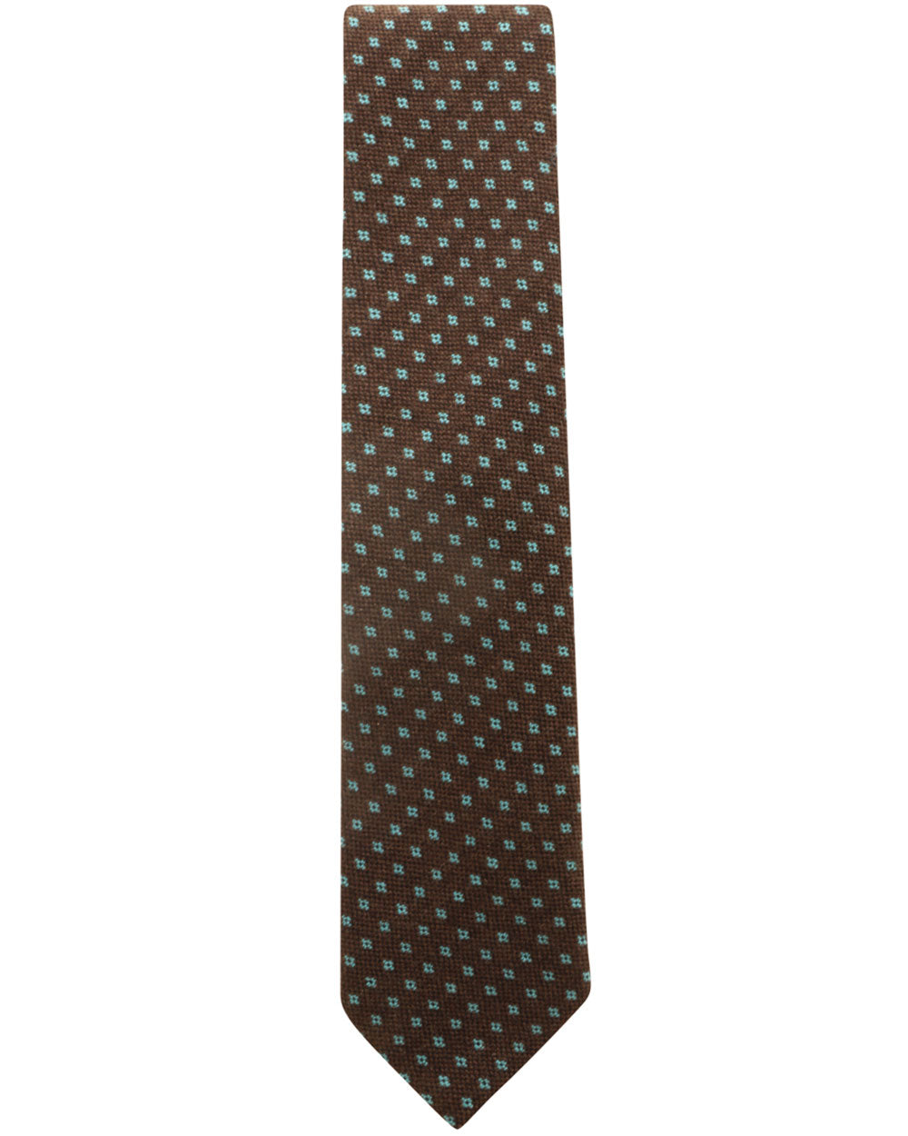 Brown and Turquoise Cashmere Tie