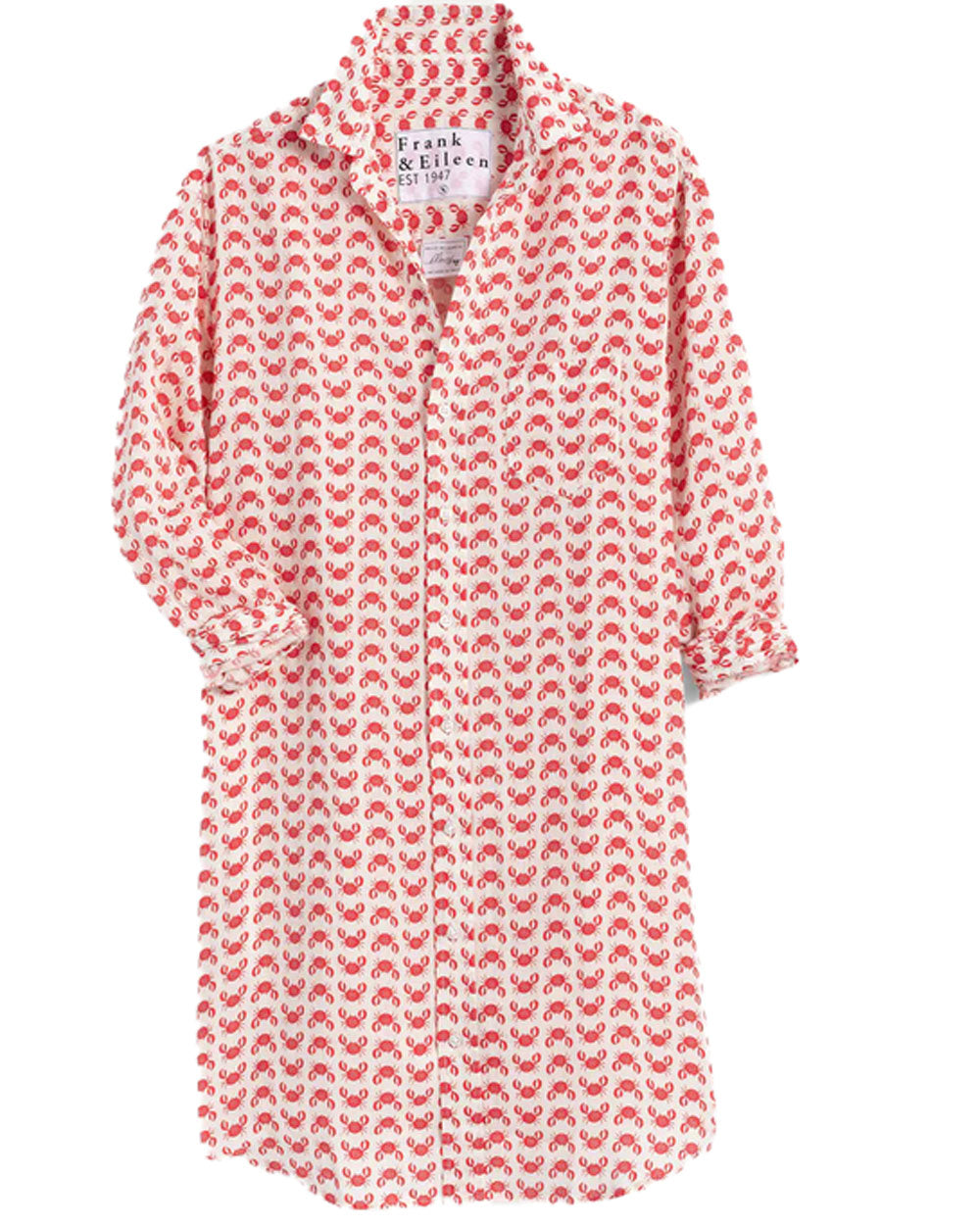 Red Crabs Mary Button Up Dress