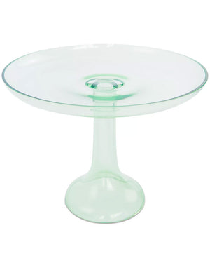Mint Green Colored Glass Cake Stand
