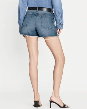 Vintage Relaxed Raw Fray Short in Libra