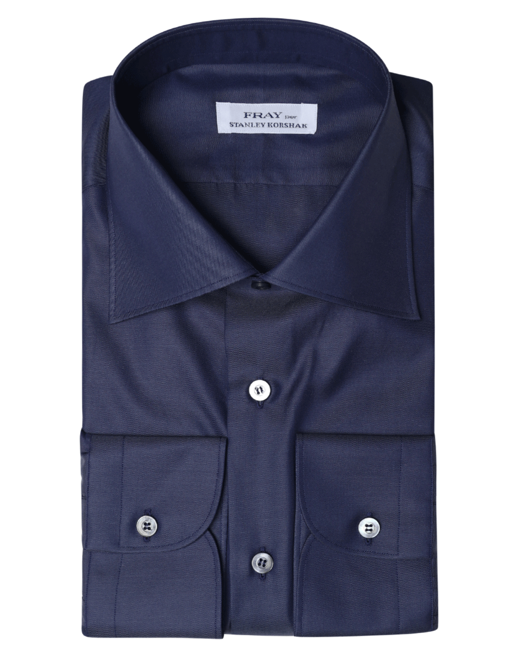 Fray Navy Blue Byron Cotton Sportshirt 39