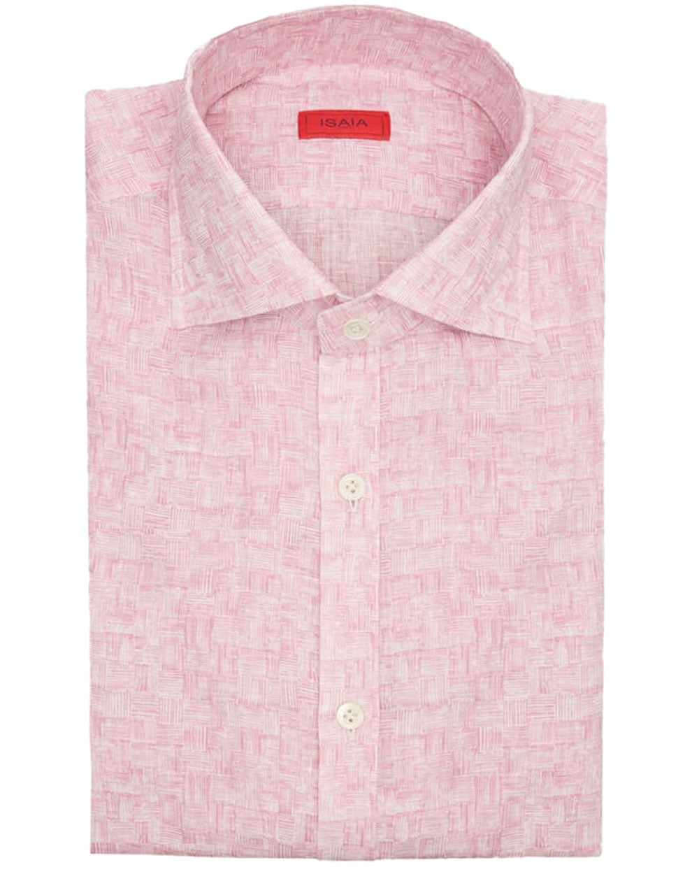 Isaia Red and White Sportshirt