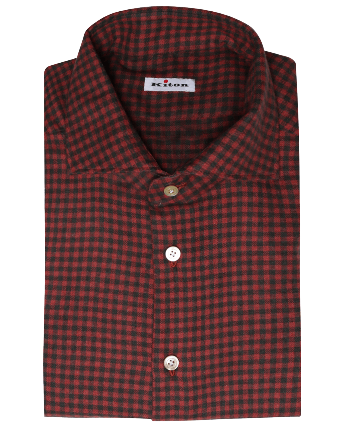 Brown and Red Mini Flannel Buff Check Sportshirt