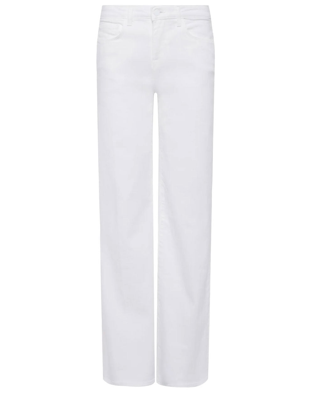 High Rise Alicent Wide Leg Jean in Blanc