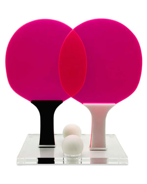 Luxe Ping Pong Set in Neon Pink