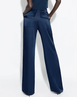 Ink Satin Pleated Pant