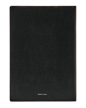 Medium Milano Leather Notebook in Black