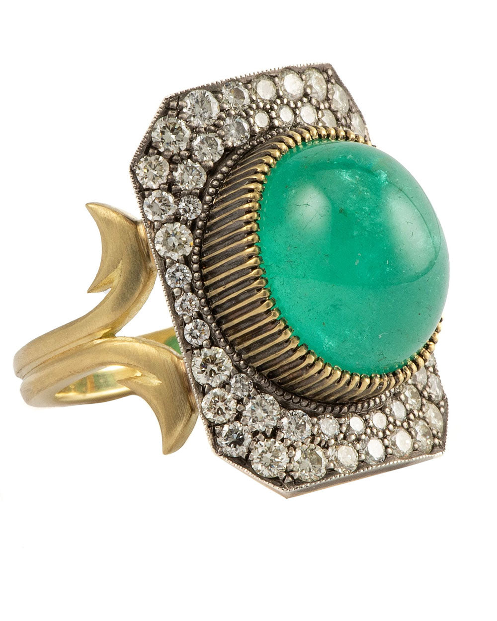 Brazilian Emerald and Diamond Ring