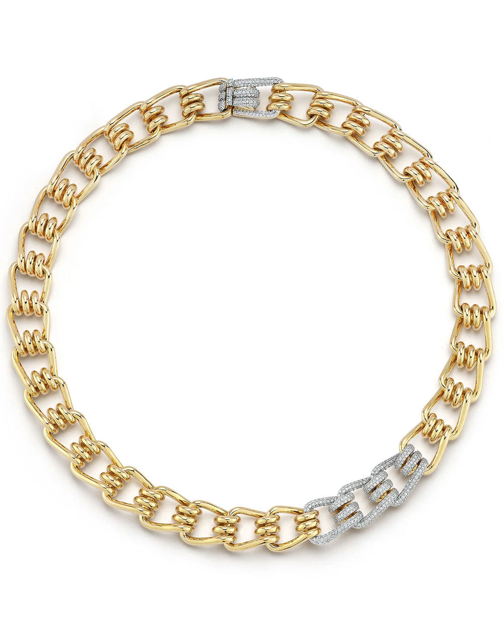 Huxley Diamond Coil Link Necklace