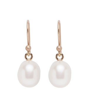 Small White Pearl Earrings