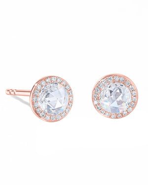 Scallop Diamond Stud Earrings