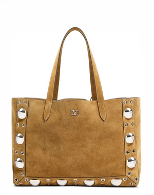 Nellcote Frame Suede Tote in Beige