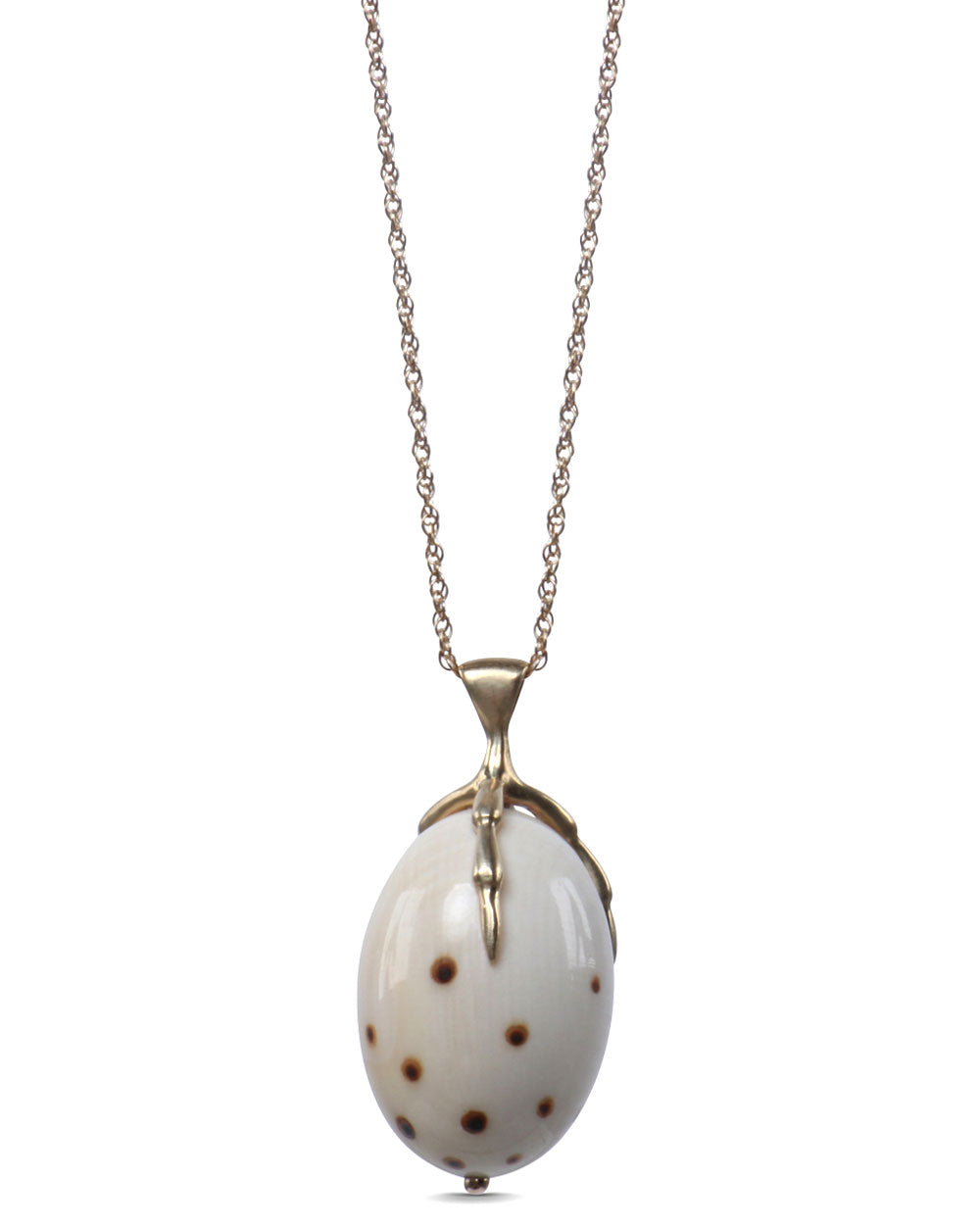 Spotted Mammoth Egg Necklace
