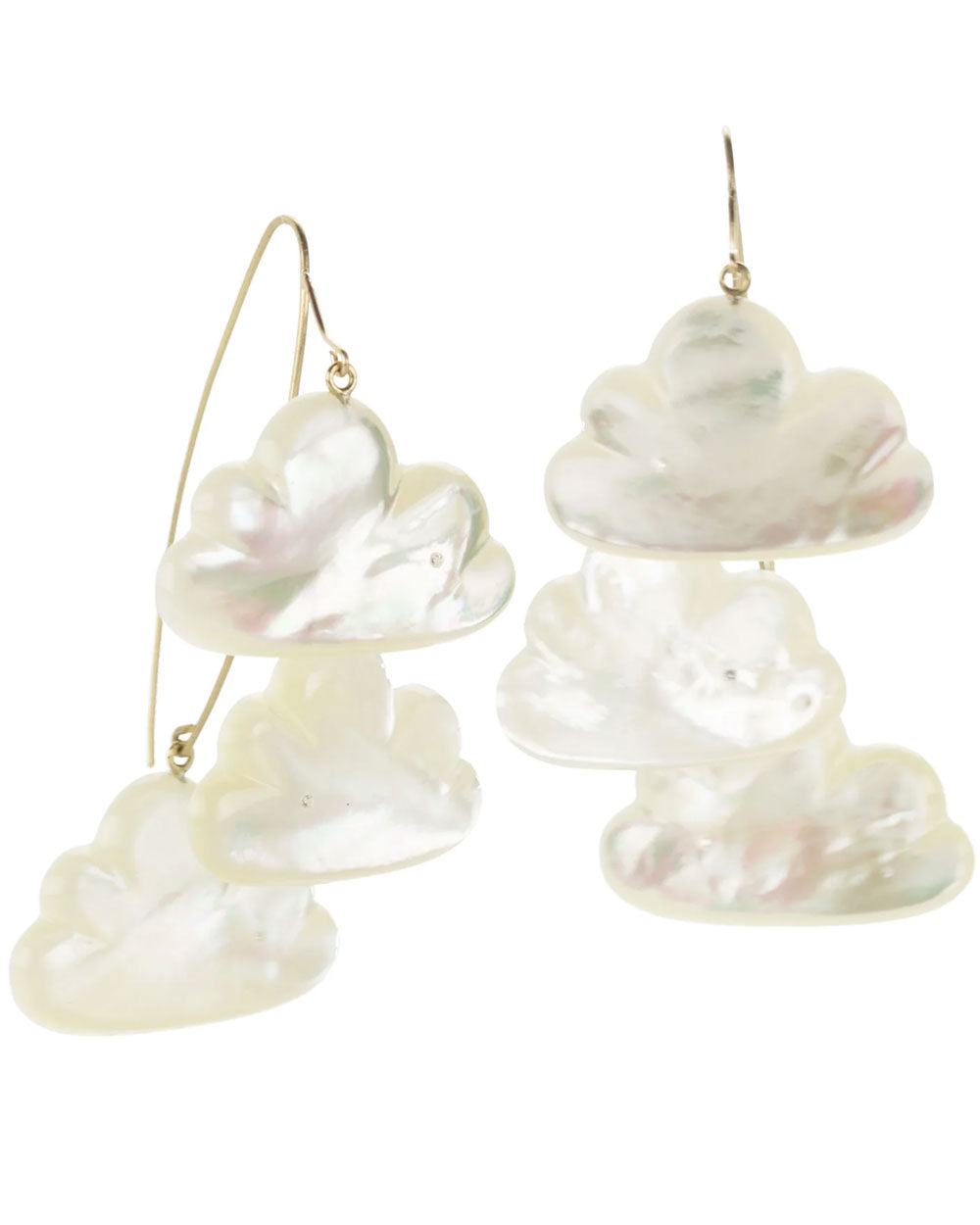 Mother of Pearl Cloud Cluster Earrings