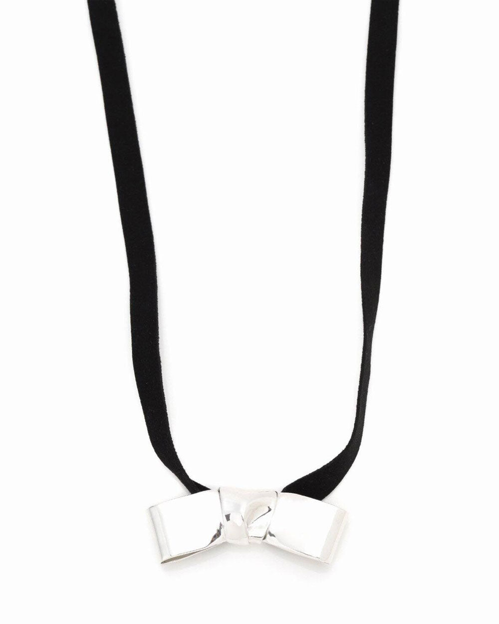 Black AdjUKtable Bow Tie Necklace | Anne Fontaine UK