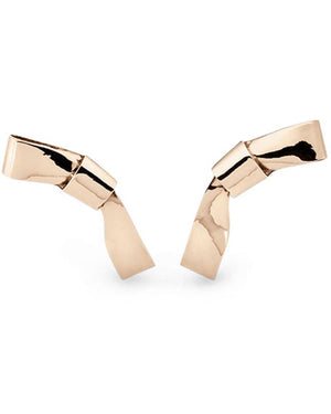 Small Gold Plated Cravat Bow Earrings