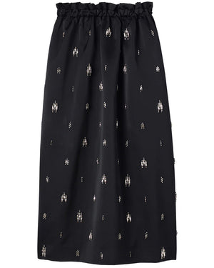 Black Embellished Alexia Skirt