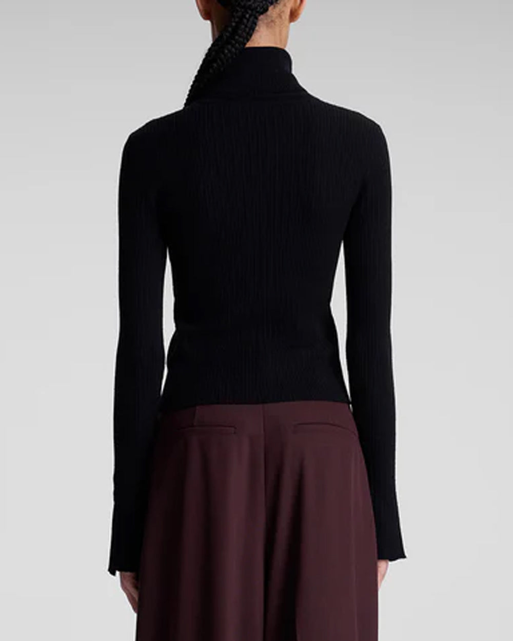 Black Jett Cable Knit Turtleneck