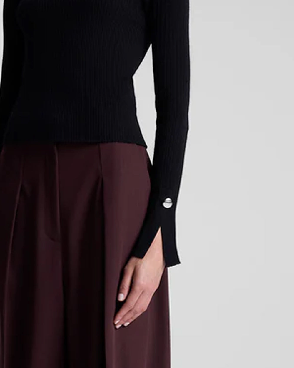 Black Jett Cable Knit Turtleneck