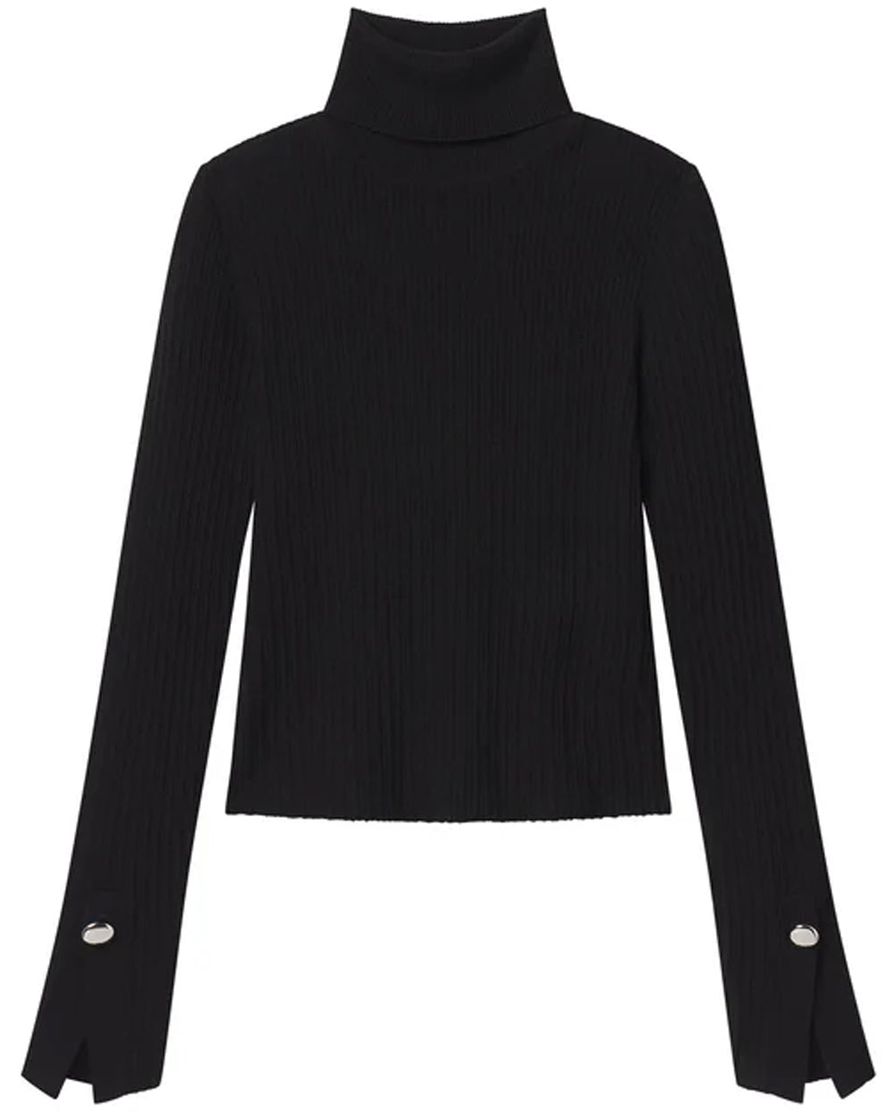 Black Jett Cable Knit Turtleneck