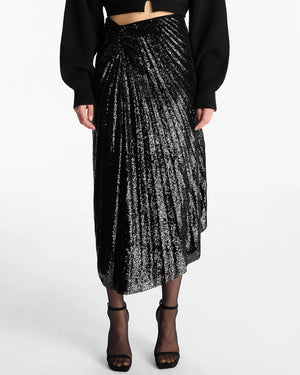 Black Sequin Tori Skirt