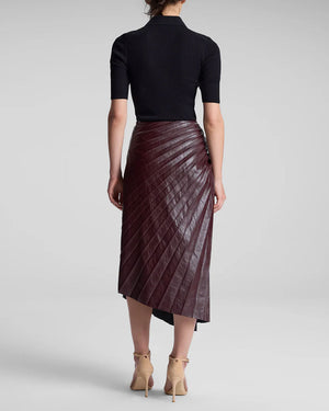 Cordovan Tracy Vegan Leather Skirt