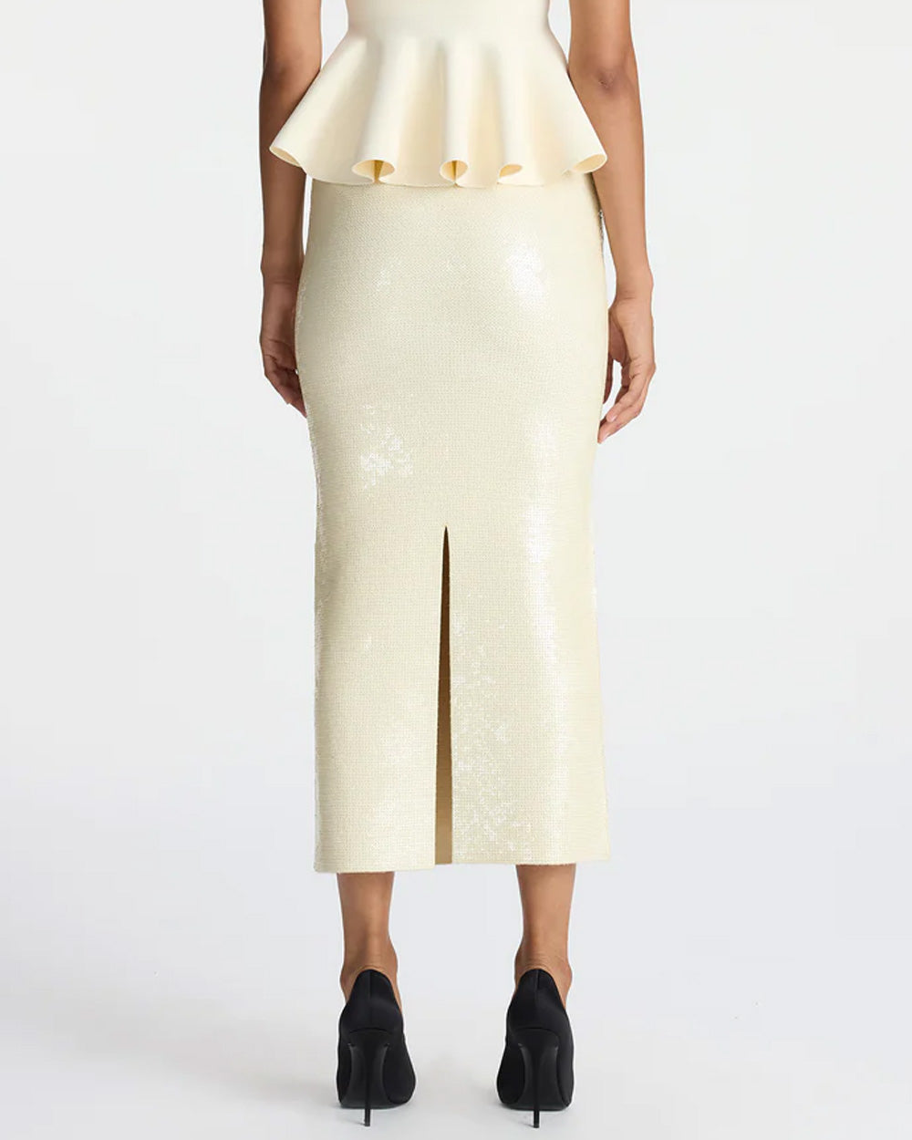 Cream Sequin Joan Skirt