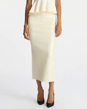 Cream Sequin Joan Skirt