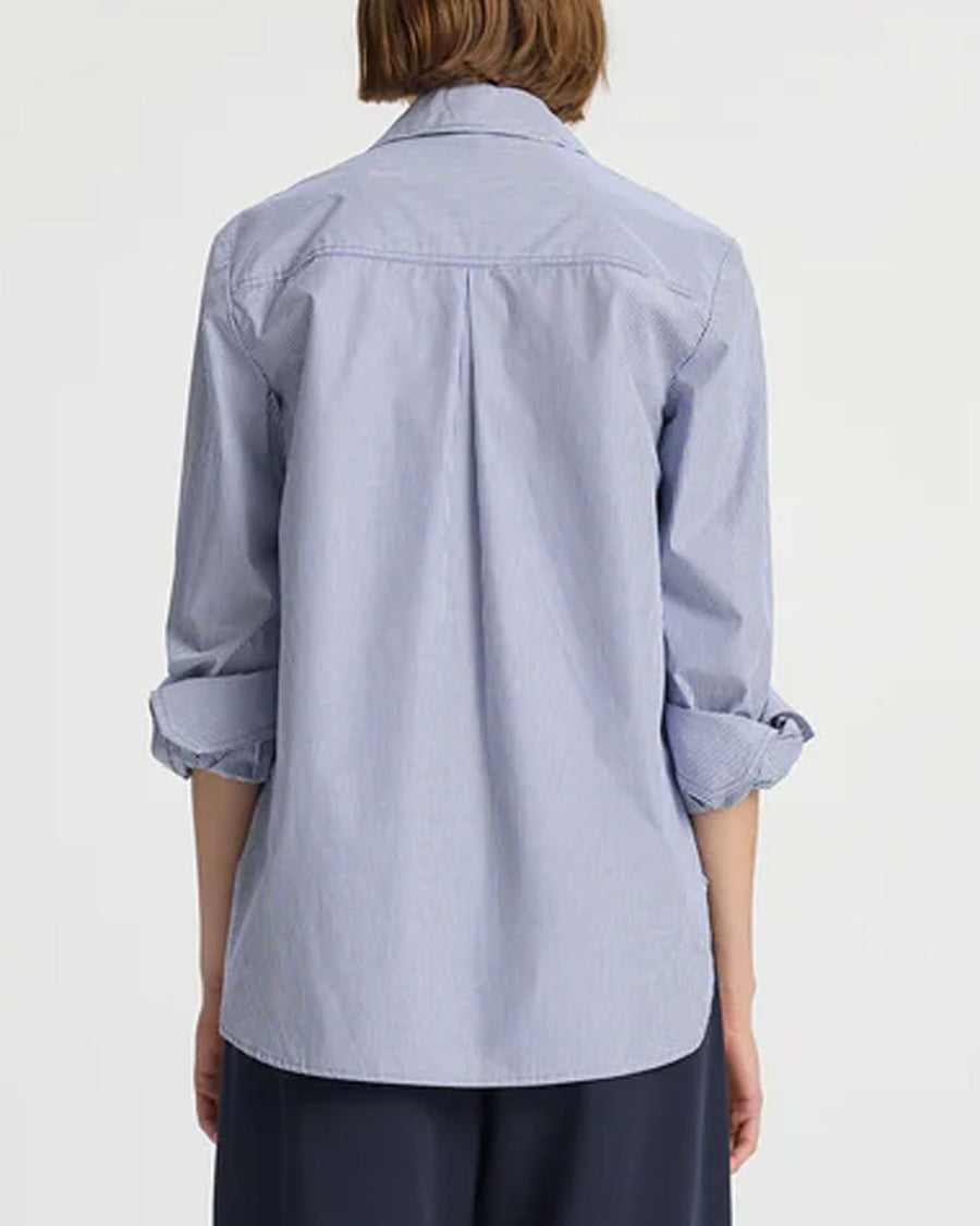 Navy and White Aiden  Button Down Shirt