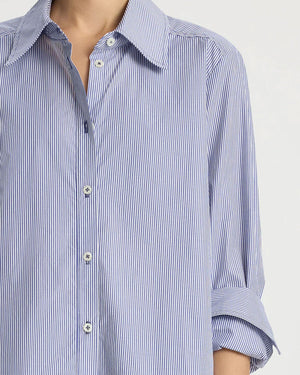 Navy and White Aiden  Button Down Shirt