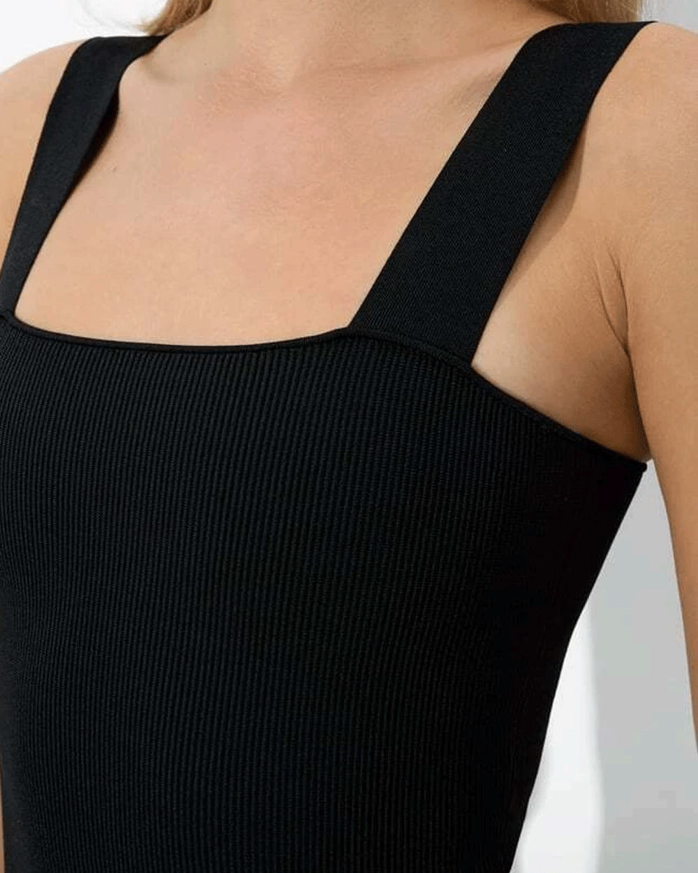 Black Torie Wide Strap Tank