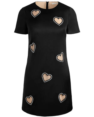 Black Clyde Embellished Shift Dress