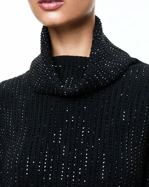 Black Corin Pullover with Heatset Stones