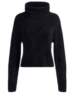 Black Corin Pullover with Heatset Stones