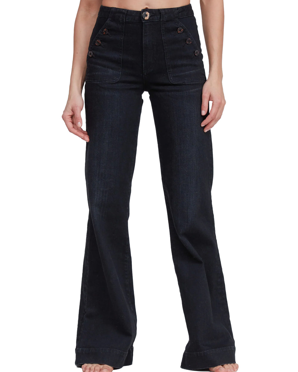 Brickhouse Wide Leg Jean in Rock