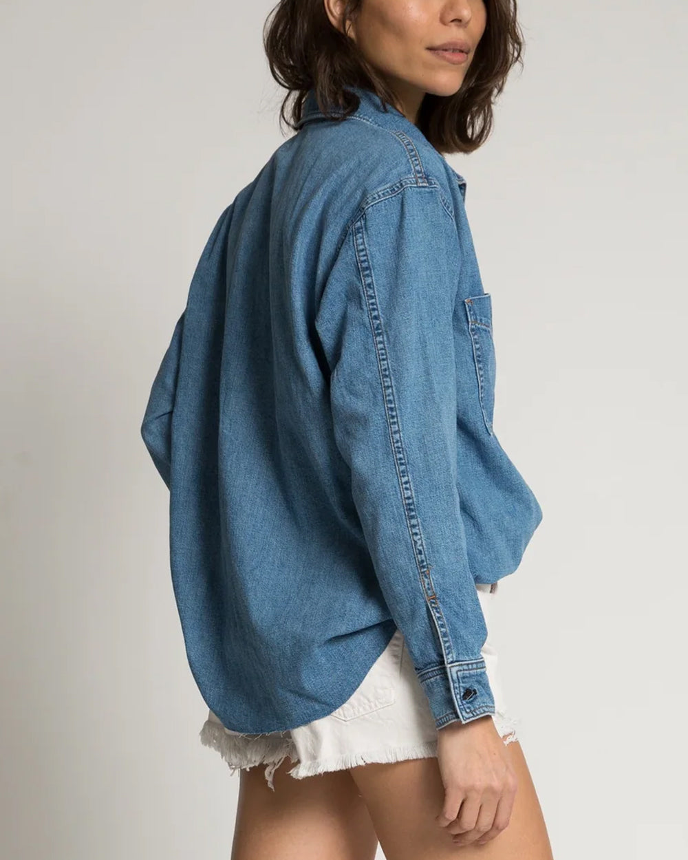 Oversized Denim Shirt in Palm Canyon