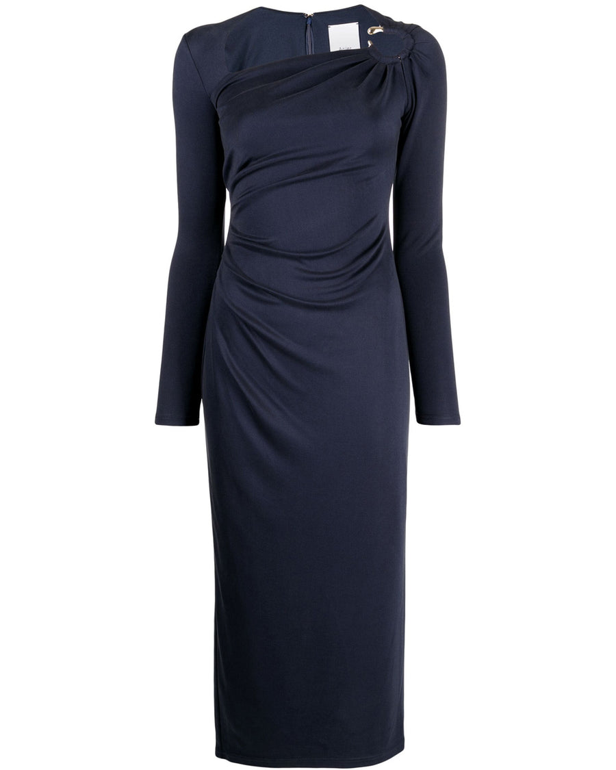 Navy Long Sleeve Anderston Midi Dress