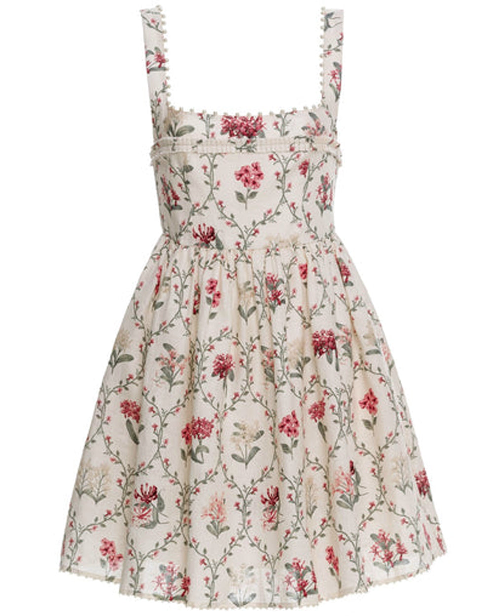 Ivory Foral Barbara Mini Dress