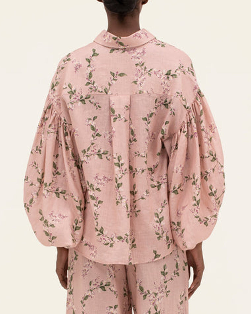 Pink Floral Agar Wisteria Blouse