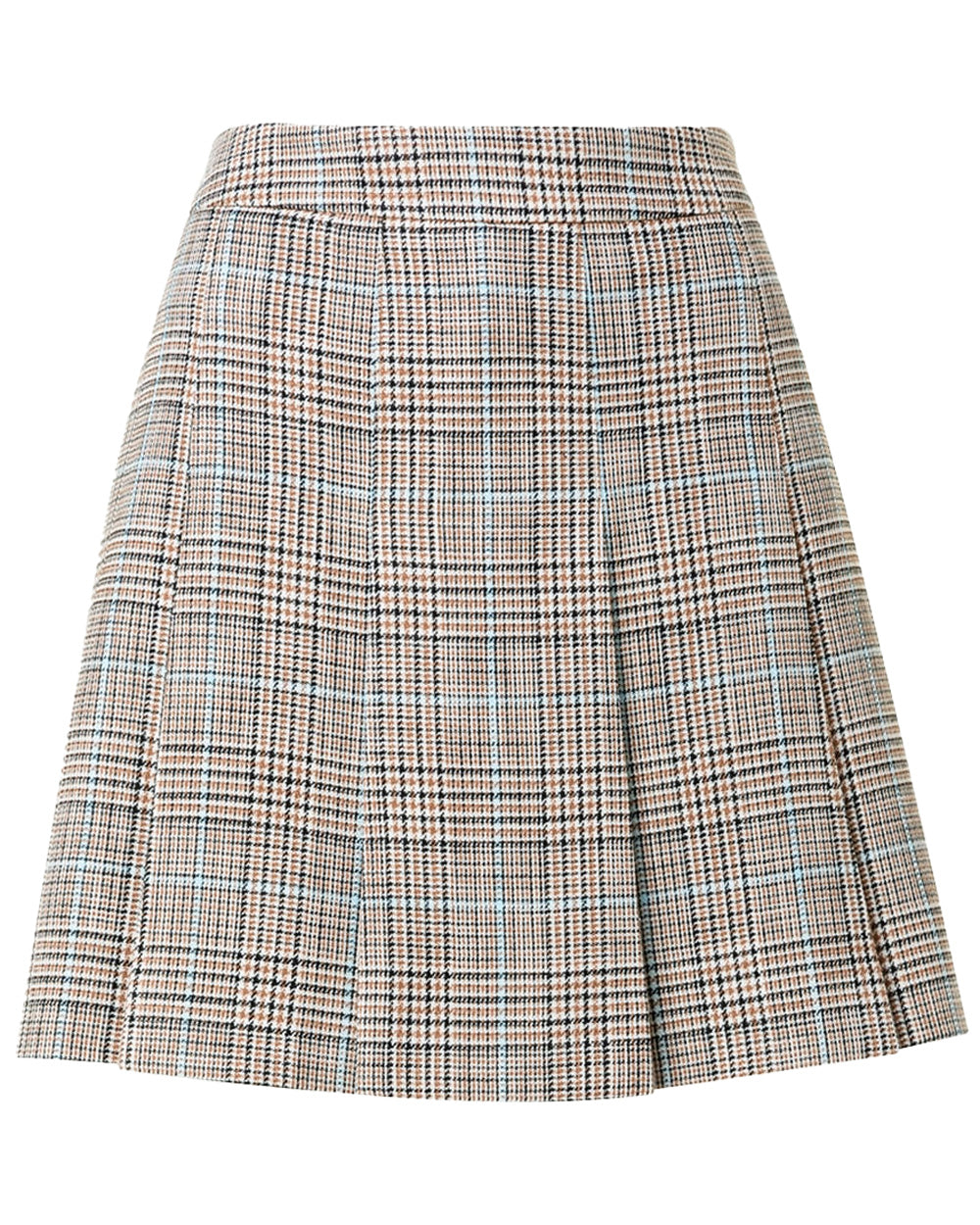 Akris Punto Beige Plaid Stretch Pleat Mini Skirt – Stanley Korshak