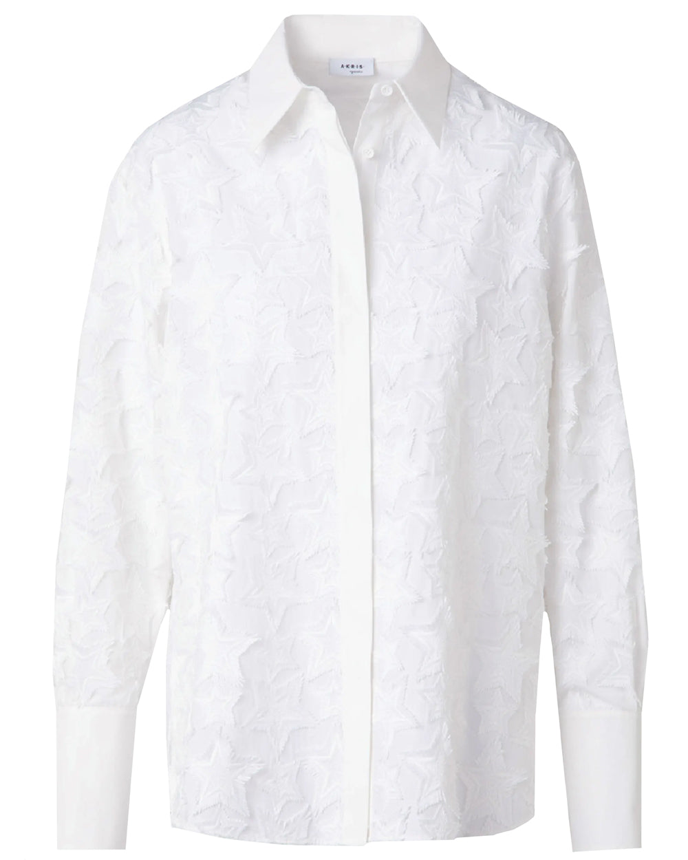 Cream Fringe Star Collared Shirt