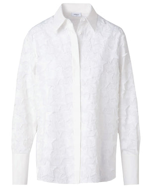 Cream Fringe Star Collared Shirt