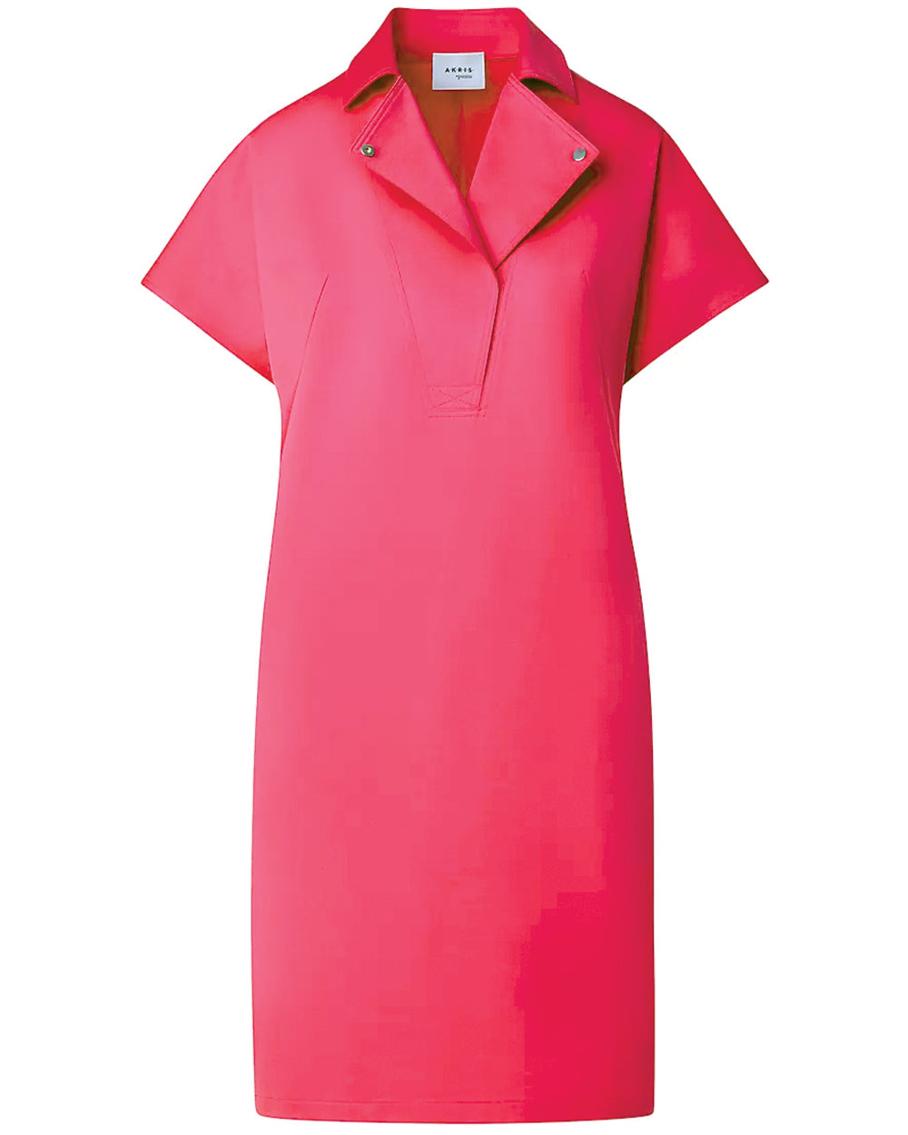 Pink Short Sleeve Gabardine Polo Dress