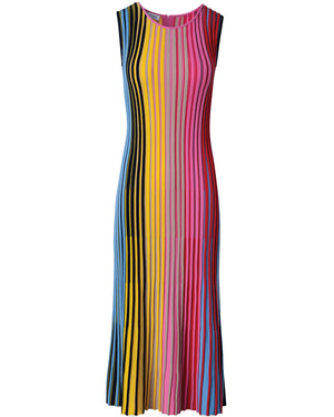 Rainbow Knit Sleeveless Reverse Dress
