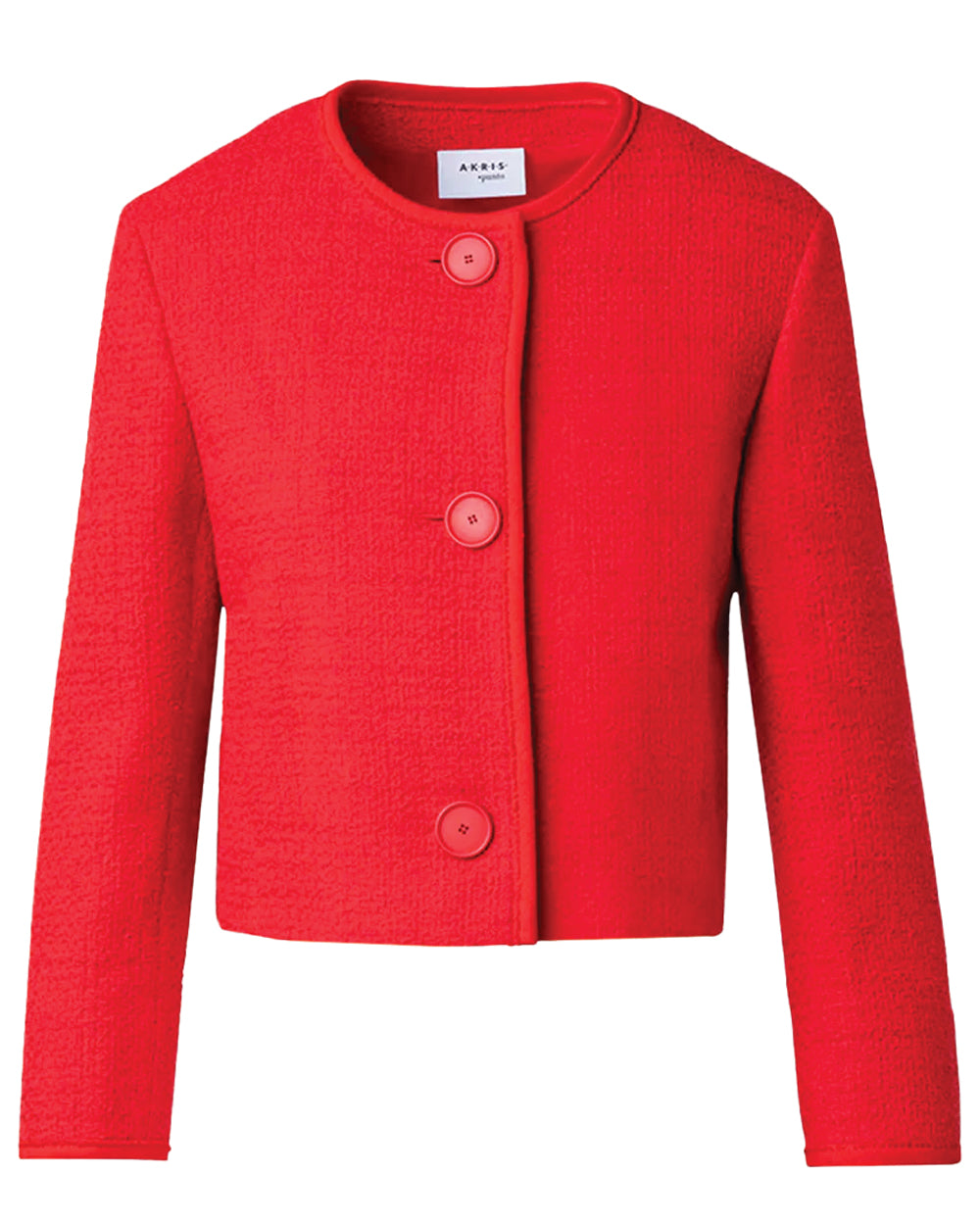 Red Boucle Tweed Jacket