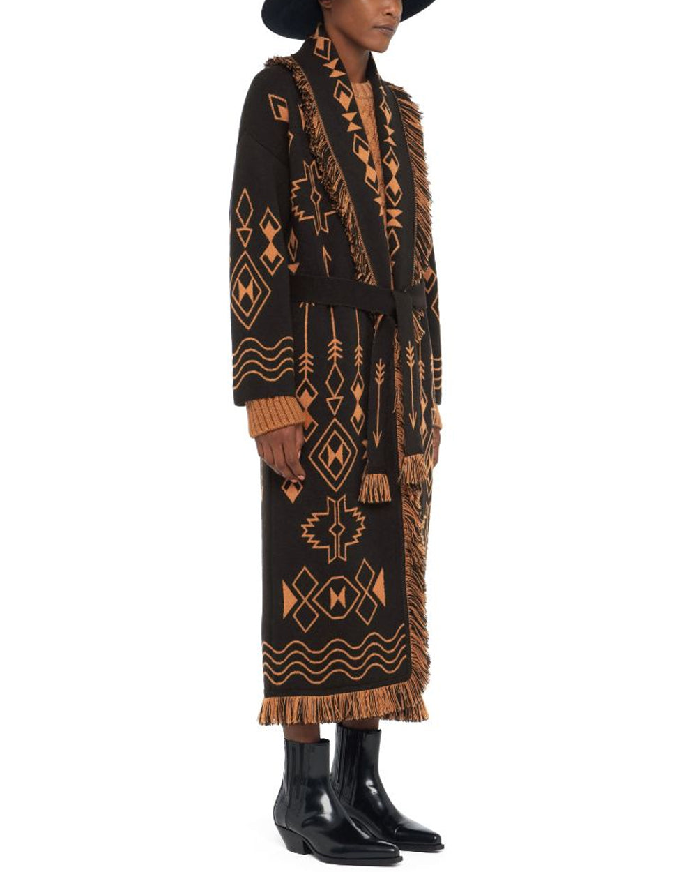 Black and Tamarind Mystic Gate Coat