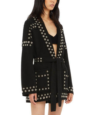 Black Love and Studs Cardigan